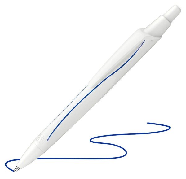 Schneider Kugelschreiber Reco weiß, Schreibfarbe: blau, 1 St.