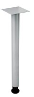 HAMMERBACHER Konferenztisch KT22C asteiche Tonnenform, Rundrohr silber, 220,0 x 83,0 - 103,0 x 72,0 - 74,0 cm
