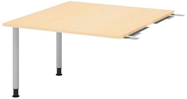 HAMMERBACHER Verbindungsplatte höhenverstellbar KT12C ahorn, silber rechteckig 120,0 x 130,0 x 72,0 - 74,0 cm