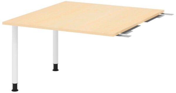 HAMMERBACHER Verbindungsplatte höhenverstellbar KT12C ahorn, weiß rechteckig 120,0 x 130,0 x 72,0 - 74,0 cm