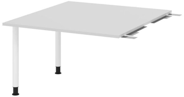 HAMMERBACHER Verbindungsplatte höhenverstellbar KT12C lichtgrau, weiß rechteckig 120,0 x 130,0 x 72,0 - 74,0 cm