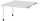HAMMERBACHER Verbindungsplatte höhenverstellbar KT12C lichtgrau, weiß rechteckig 120,0 x 130,0 x 72,0 - 74,0 cm