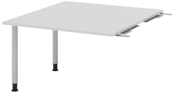HAMMERBACHER Verbindungsplatte höhenverstellbar KT12C lichtgrau, silber rechteckig 120,0 x 130,0 x 72,0 - 74,0 cm