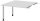 HAMMERBACHER Verbindungsplatte höhenverstellbar KT12C lichtgrau, silber rechteckig 120,0 x 130,0 x 72,0 - 74,0 cm