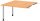 HAMMERBACHER Verbindungsplatte höhenverstellbar KT12C buche, silber rechteckig 120,0 x 130,0 x 72,0 - 74,0 cm