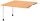 HAMMERBACHER Verbindungsplatte höhenverstellbar KT12C buche, weiß rechteckig 120,0 x 130,0 x 72,0 - 74,0 cm