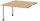 HAMMERBACHER Verbindungsplatte höhenverstellbar KT12C eiche, silber rechteckig 120,0 x 130,0 x 72,0 - 74,0 cm