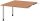 HAMMERBACHER Verbindungsplatte höhenverstellbar KT12C nussbaum, silber rechteckig 120,0 x 130,0 x 72,0 - 74,0 cm