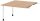 HAMMERBACHER Verbindungsplatte höhenverstellbar KT12C eiche, weiß rechteckig 120,0 x 130,0 x 72,0 - 74,0 cm