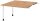 HAMMERBACHER Verbindungsplatte höhenverstellbar KT12C asteiche, weiß rechteckig 120,0 x 130,0 x 72,0 - 74,0 cm