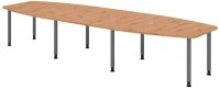 HAMMERBACHER Verbindungsplatte höhenverstellbar KT12C asteiche, grafit rechteckig 120,0 x 130,0 x 72,0 - 74,0 cm