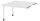 HAMMERBACHER Verbindungsplatte höhenverstellbar KT12C weiß rechteckig 120,0 x 130,0 x 72,0 - 74,0 cm