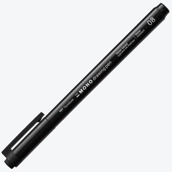Tombow MONO drawing pen 08 Fineliner schwarz 0,6 mm, 1 St.