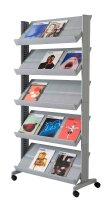 PAPERFLOW Prospektregal silber DIN A4 85,5 x 38,5 x 167,5...