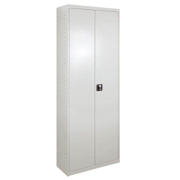 ADB Stahlschrank 40828 lichtgrau ohne Fachböden 71,0 x 30,0 x 195,0 cm, aufgebaut, 1 St.