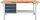 ADB Werkbank lichtgrau, anthrazitgrau 3 Schubladen 150,0 x 75,0 x 85,0 cm