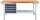 ADB Werkbank lichtgrau, anthrazitgrau 4 Schubladen 150,0 x 75,0 x 85,0 cm