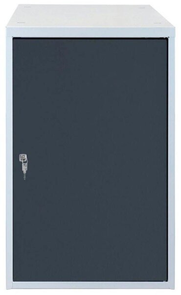 ADB Stahlschrank 41940 anthrazitgrau, lichtgrau 1 Fachboden 53,0 x 70,0 x 80,0 cm, aufgebaut, 1 St.
