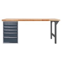 ADB Werkbankfüße anthrazitgrau 70,0 cm 58,0 - 98,0 cm