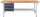 ADB Werkbank lichtgrau, anthrazitgrau 3 Schubladen 200,0 x 75,0 x 85,0 cm