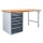 ADB Werkbank lichtgrau, anthrazitgrau 6 Schubladen 150,0 x 75,0 x 85,0 cm