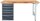 ADB Werkbank lichtgrau, anthrazitgrau 6 Schubladen 150,0 x 75,0 x 85,0 cm