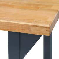 ADB Werkbank  anthrazitgrau, lichtgrau 3 Schubladen 200,0 x 75,0 x 85,0 cm