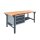 ADB Werkbank  anthrazitgrau, lichtgrau 3 Schubladen 200,0 x 75,0 x 85,0 cm