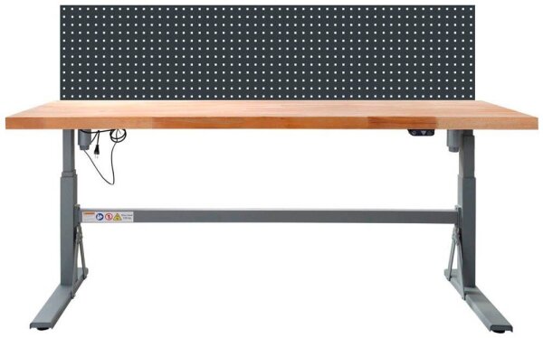 ADB Werkbank staubgrau 70,0 - 117,0 x 20,0 x 75,0 cm