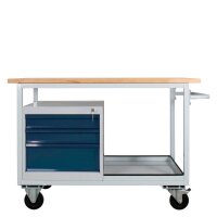 ADB Werkbank Eko lichtgrau, anthrazitgrau 3 Schubladen...