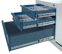 ADB Werkbank Eko lichtgrau, anthrazitgrau 3 Schubladen 130,0 x 60,0 x 85,0 cm
