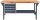 ADB Werkbank  anthrazitgrau, lichtgrau 4 Schubladen 150,0 x 75,0 x 85,0 cm