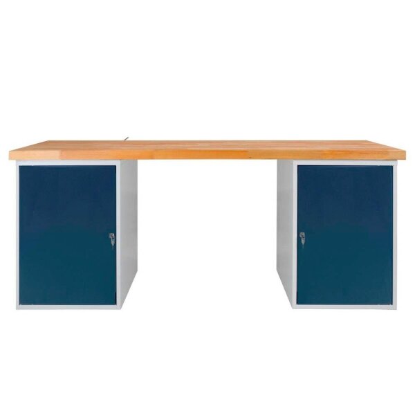ADB Werkbank lichtgrau, anthrazitgrau 200,0 x 75,0 x 85,0 cm