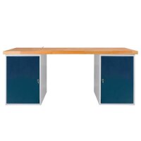 ADB Werkbank lichtgrau, anthrazitgrau 200,0 x 75,0 x 85,0 cm