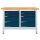 ADB Werkbank lichtgrau, anthrazitgrau 8 Schubladen 120,0 x 60,0 x 84,0 cm