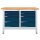ADB Werkbank lichtgrau, anthrazitgrau 8 Schubladen 120,0 x 60,0 x 84,0 cm
