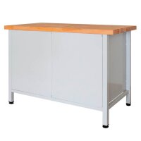 ADB Werkbank lichtgrau, anthrazitgrau 4 Schubladen 120,0...