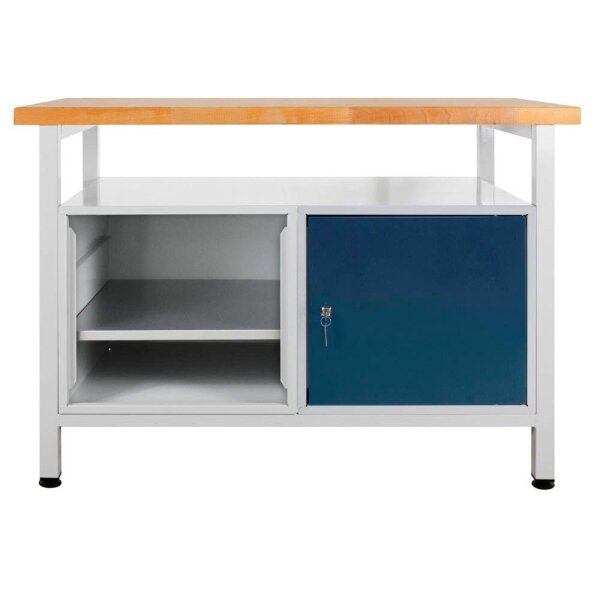 ADB Werkbank lichtgrau, anthrazitgrau 120,0 x 60,0 x 84,0 cm