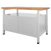 ADB Werkbank lichtgrau, anthrazitgrau 120,0 x 60,0 x 84,0 cm