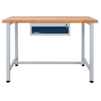 ADB Werkbank lichtgrau, anthrazitgrau 1 Schublade 120,0 x...