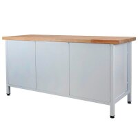 ADB Werkbank lichtgrau, anthrazitgrau 4 Schubladen 170,0...