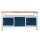 ADB Werkbank lichtgrau, anthrazitgrau 6 Schubladen 170,0 x 60,0 x 84,0 cm