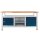 ADB Werkbank lichtgrau, anthrazitgrau 3 Schubladen 170,0 x 60,0 x 84,0 cm