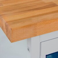ADB Werkbank lichtgrau, anthrazitgrau 130,0 x 60,0 x 82,7 cm