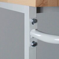 ADB Werkbank lichtgrau, anthrazitgrau 130,0 x 60,0 x 82,7 cm