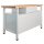 ADB Werkbank lichtgrau, anthrazitgrau 1 Schublade 120,0 x 60,0 x 84,0 cm