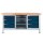 ADB Werkbank lichtgrau, anthrazitgrau 7 Schubladen 170,0 x 60,0 x 84,0 cm