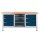 ADB Werkbank lichtgrau, anthrazitgrau 7 Schubladen 170,0 x 60,0 x 84,0 cm