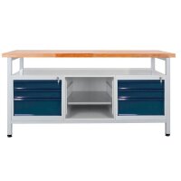 ADB Werkbank lichtgrau, anthrazitgrau 6 Schubladen 170,0...