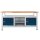 ADB Werkbank lichtgrau, anthrazitgrau 6 Schubladen 170,0 x 60,0 x 84,0 cm